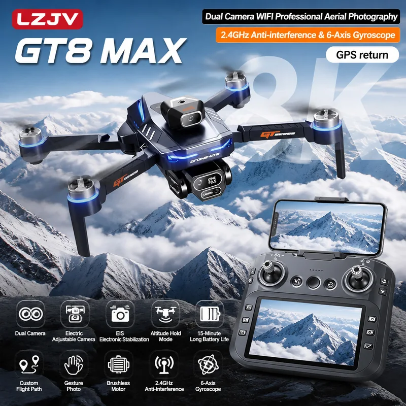 GT8 Max Foldable Drone 8K HD P - огляд і ціна Drone Mapping