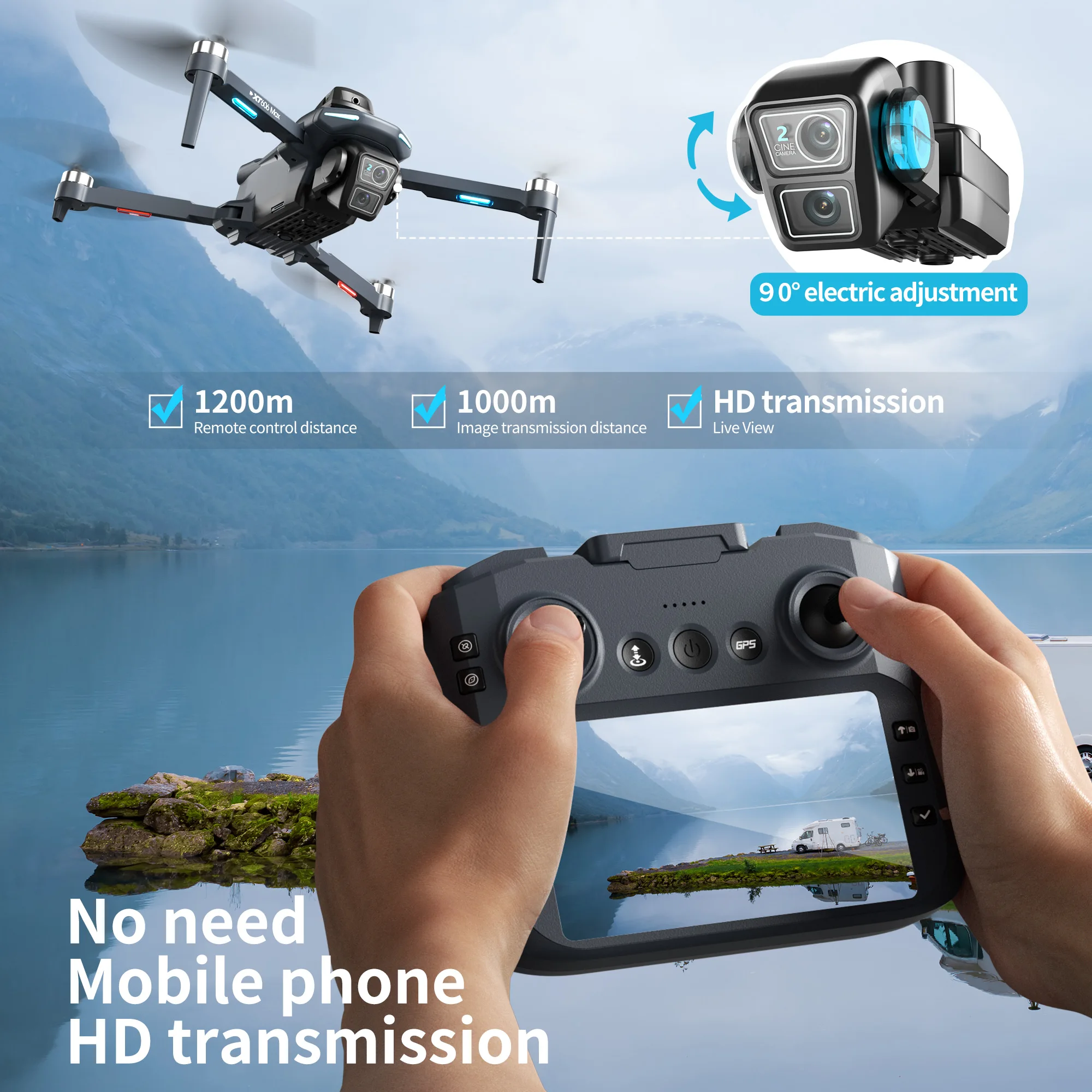 Original XT606 MAX GPS Drone 4 - огляд і ціна Drone Photogrammetry