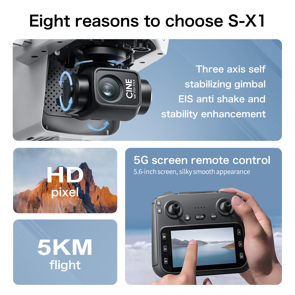 Original S-X1 Drone 8K HD Prof - огляд і ціна Drone Surveying